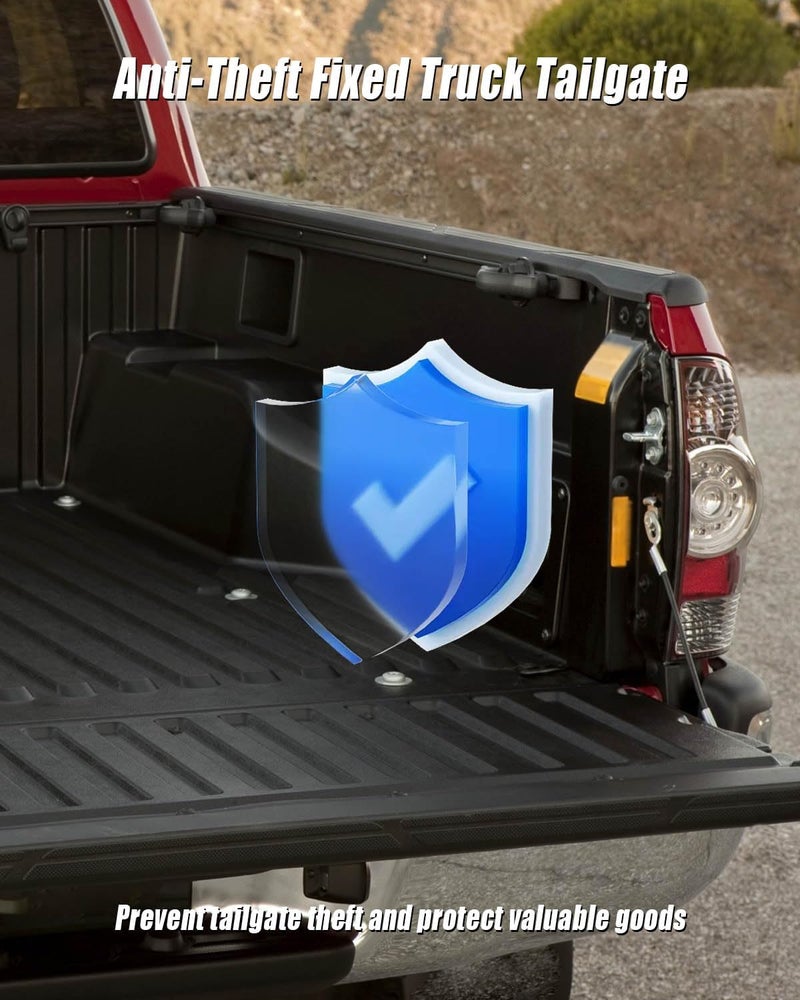 Tavaski Tailgate Anti-Theft Lock Compatible with Toyota Tacoma 2016 2017 2018 2019 2020 2021 2022 2023 Truck Bed Tailgate Lock with Keys Made by Zinc Alloy - Red - Image 2